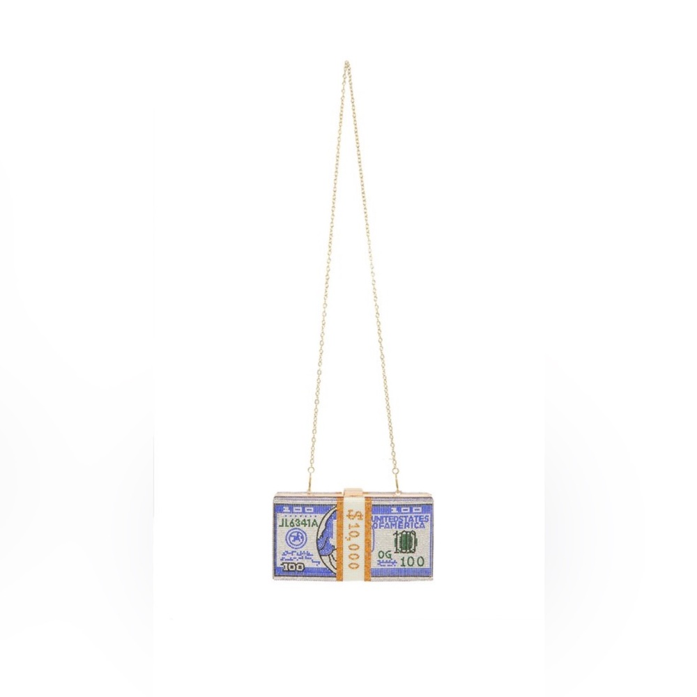 •Bank Roll Betty• Money Stacks Rhinestone Clutch - Picture 4 of 4